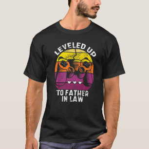 Vintage Levelled Up To Father In Law 2022 Video Ga T-Shirt