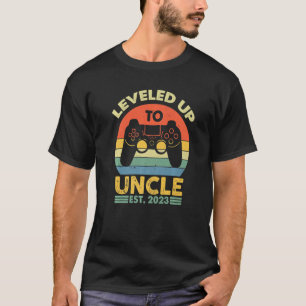 Vintage Levelled Up To Uncle 2023 New Great Uncle T-Shirt