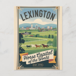 Vintage Lexington Kentucky Retro Travel Holiday Postcard