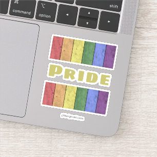 Vintage LGBT flag distressed black w text Pride