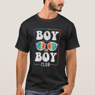 Vintage LGBT Pride Rainbow Boy On Boy Club Sunglas T-Shirt