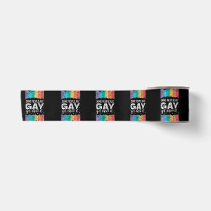 Vintage LGBT Pride Rainbow Some People Are Gay Get Satin Ribbon