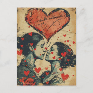 Vintage LGBTQ Valentine's Day  Postcard