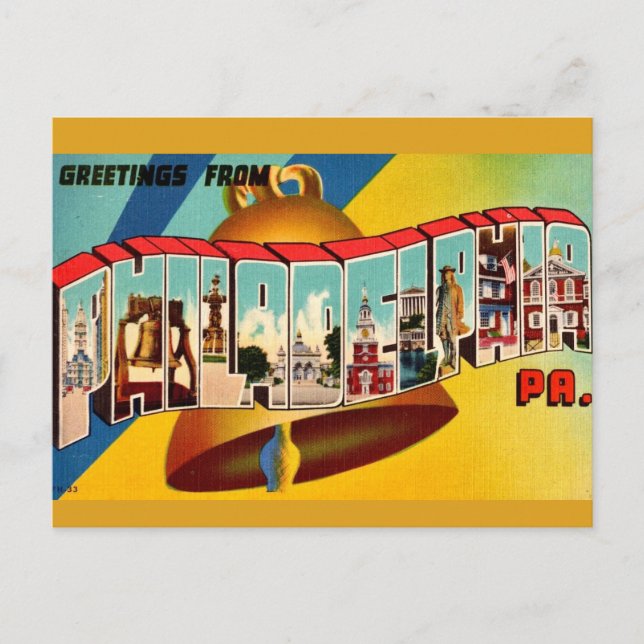 Vintage Liberty Bell Postcard (Front)