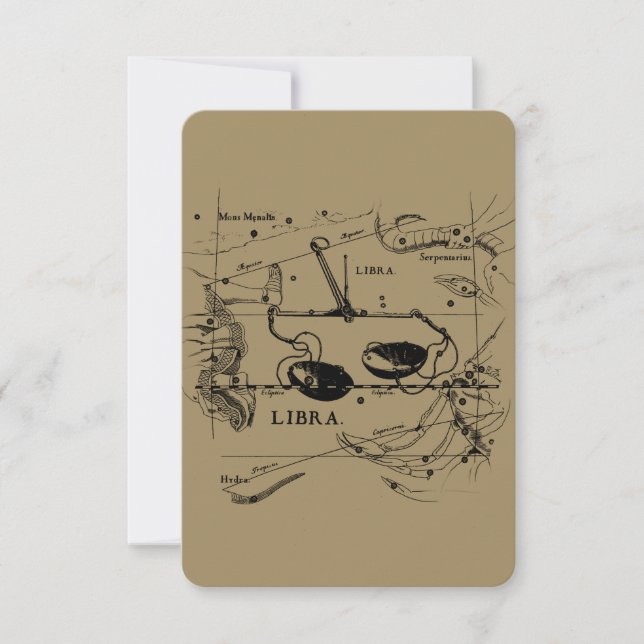 Vintage Libra Constellation Hevelius Style (Front)