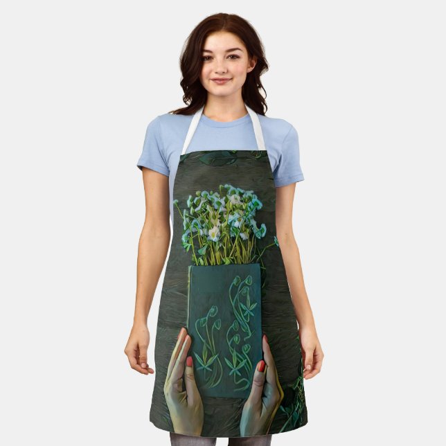 Vintage library artwork apron (Worn)