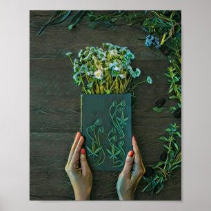 Vintage library artwork poster