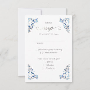 Vintage Library Book Story Fairy Tale Wedding RSVP Card