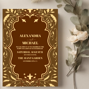Vintage Library Book Wedding Invitation
