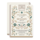 Vintage Library Book Wedding Invite