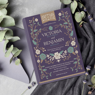 Vintage Library Book Wedding Invite