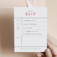 Vintage Library RSVP Card