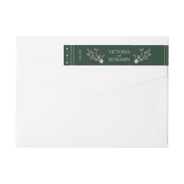 Vintage Library Wedding Wrap Around Label (Back)