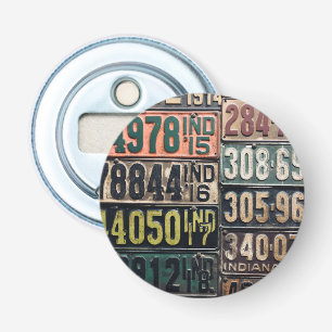 Vintage License Plates Bottle Opener