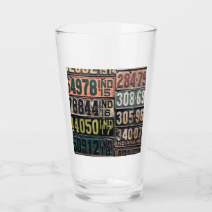 Vintage License Plates Glass