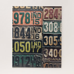 Vintage License Plates Jigsaw Puzzle