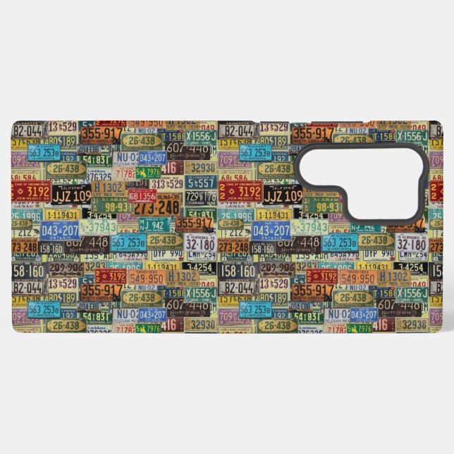 Vintage License Plates  Samsung Galaxy S22 Ultra Case (Back Horizontal)