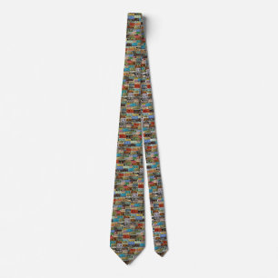 Vintage License Plates Tie