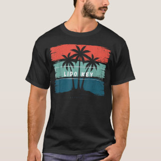 Vintage Lido Key Florida Summer Beach Palm Tree T-Shirt
