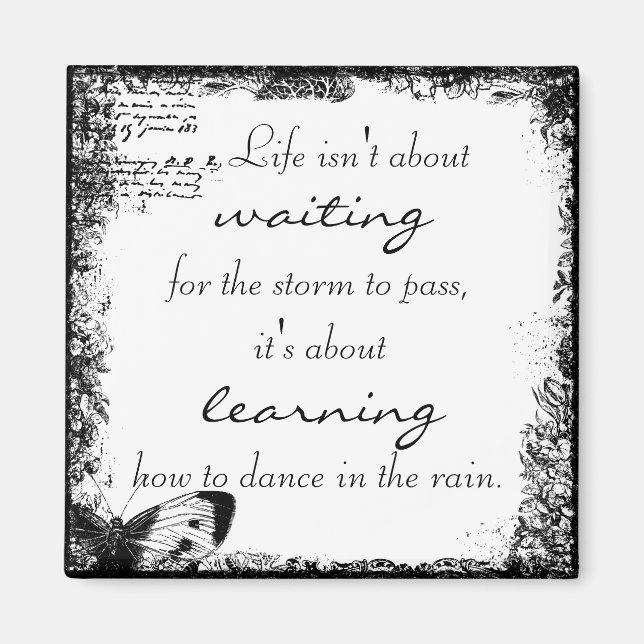 Vintage Life Dance Quote Magnet (Front)