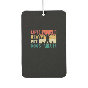 Vintage Lift Heavy Pet Dogs Funny Fitness Car Air Freshener