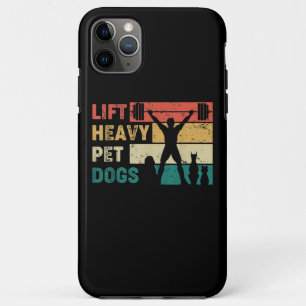 Vintage Lift Heavy Pet Dogs Funny Fitness Case-Mate iPhone Case