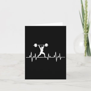 Vintage Lifting Powerlifting Bodybuilding Heartbea Card