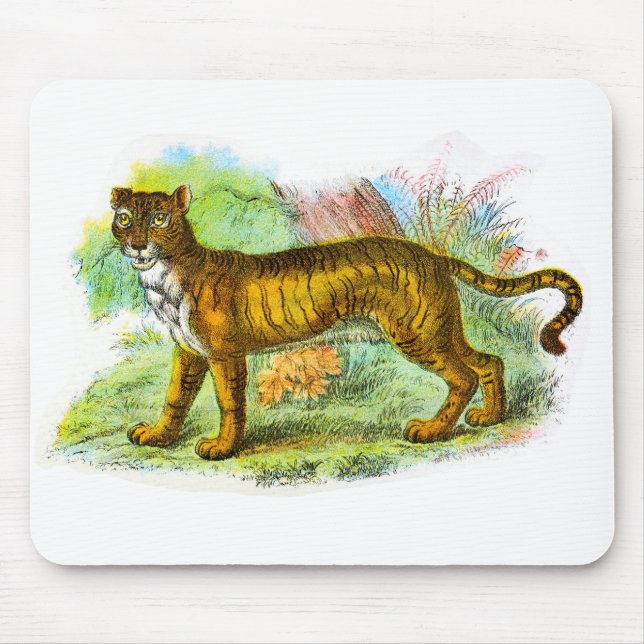 Vintage Liger Illustration Mousepad (Front)