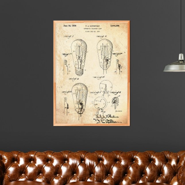 Vintage | Light Bulb Patent Poster (Creator Uploaded)