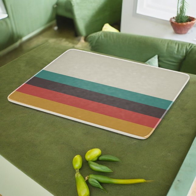 Vintage light colour stripes cutting board (Chopping Board)