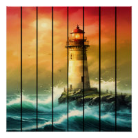 Vintage Light House Sea Shore Ocean Watch