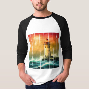 Vintage Light House Sea Shore Ocean Watch T-Shirt