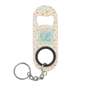 Vintage Light Spring Busy Floral Monogram