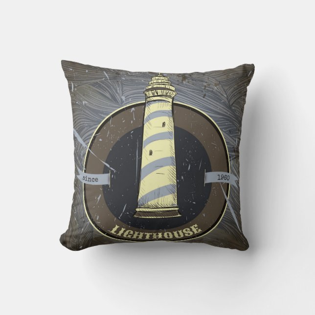 Vintage Lighthouse | 1960 Cushion (Front)