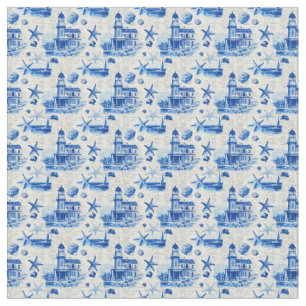 Vintage Lighthouse Art Fabric
