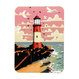Vintage Lighthouse Magnet