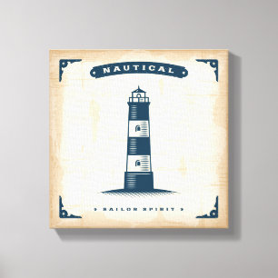 Vintage Lighthouse Poster 1 Canvas Print