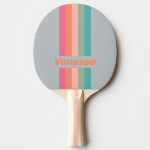  Vintage Lilac Charm Pin Striped with Name Ping Pong Paddle