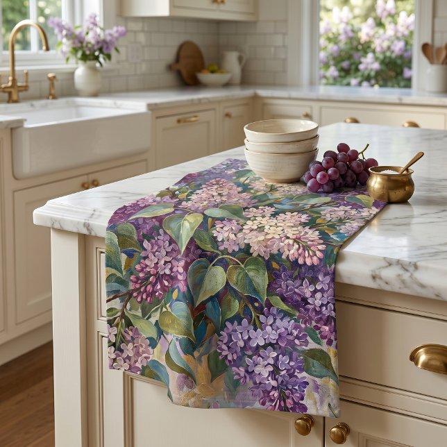 Vintage Lilac Flowers Tea Towel (Creator Uploaded)