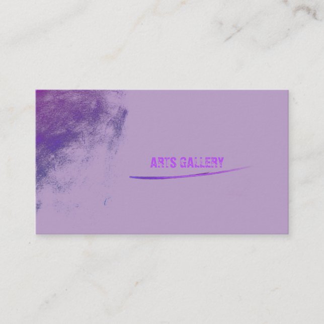 Vintage Lilac Grunge Smudge Business Card (Front)