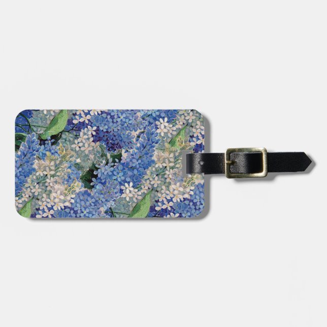 Vintage Lilacs Luggage Tag (Front Horizontal)