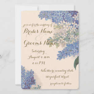 Vintage Lilacs Wedding Invitation