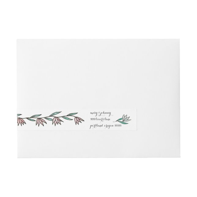 Vintage Lilies Address Labels (Front)