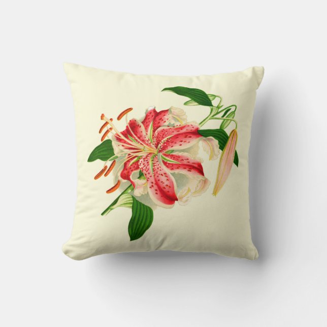 Vintage Lilies Cushion (Front)
