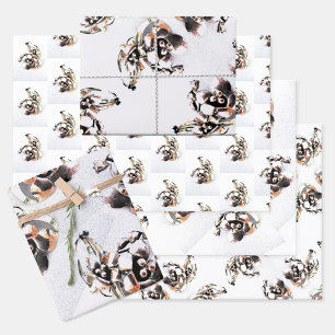 Vintage Lily Brooch Wrapping Paper Sheet