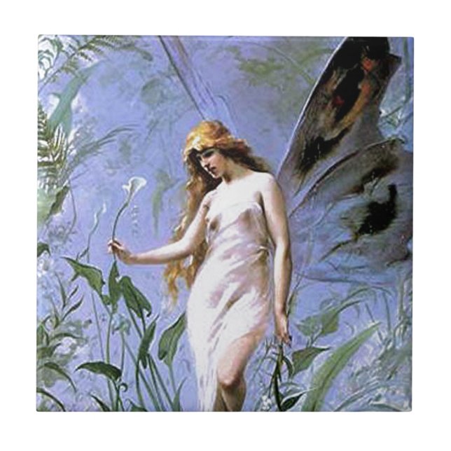 Vintage Lily Fairy Tile (Front)