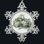 Vintage Lily of the Valley Flower Basket Snowflake Pewter Christmas Ornament<br><div class="desc">Vintage Lily of the Valley Flower Basket - Check out all these other really cool ornaments! Customise or personalise any of these items by adding your own text such as names, places or things as well as adding your own graphics to create a unique and original items, office products or...</div>
