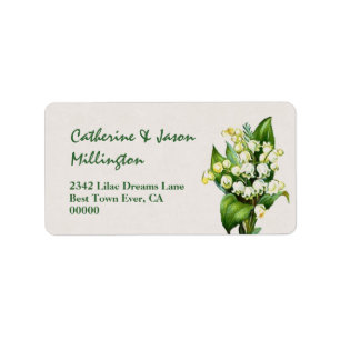 Vintage Lily of the Valley Wedding V20 Label