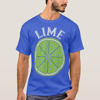 Vintage Lime Slice Citrus Fruit Vegan Vegetarians T-Shirt