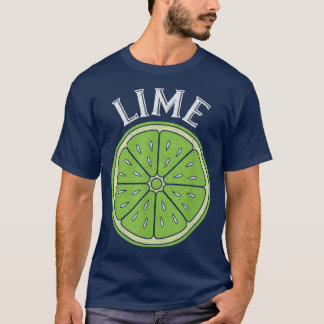 Vintage Lime Slice Citrus Fruit Vegan Vegetarians T-Shirt